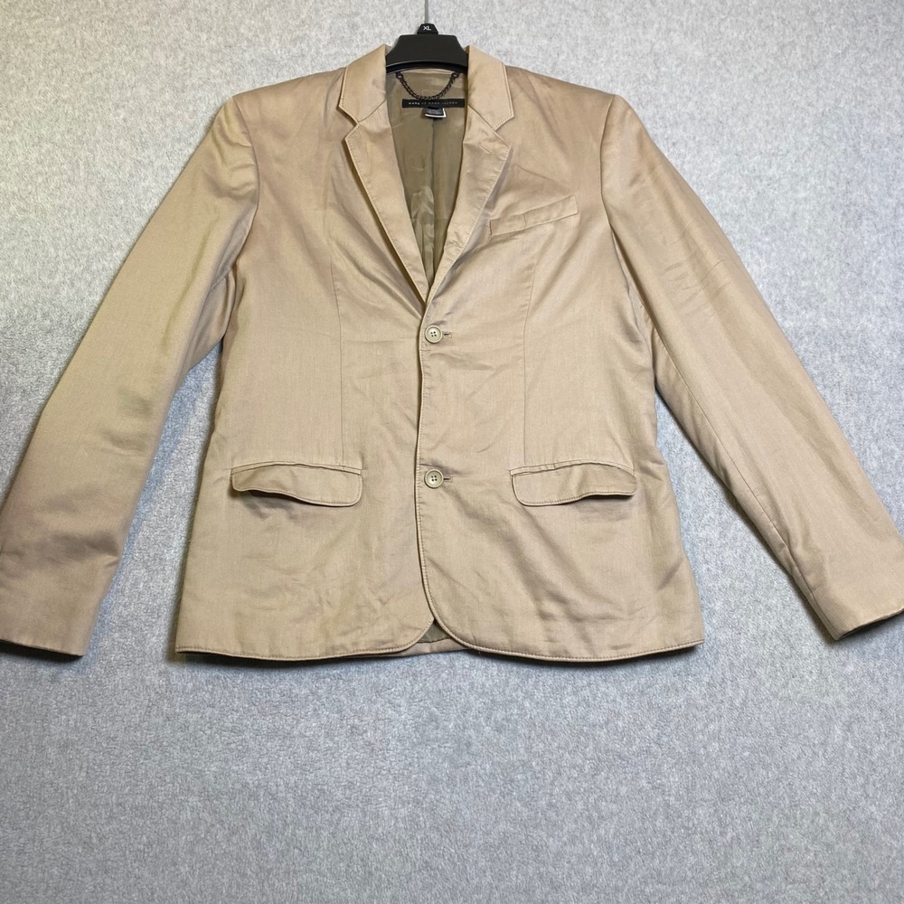 Marc by Marc Jacobs Blazer Men's Size XL Khaki Tan Cotton 2-Button Jacket EUC